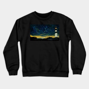 Cape Hatteras Lighthouse like starry night Crewneck Sweatshirt